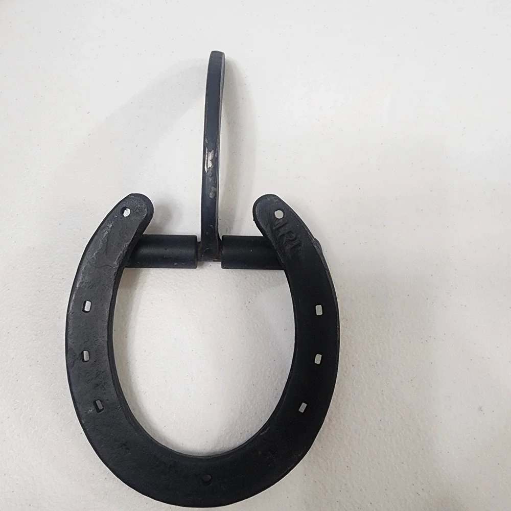 Cast Iron Horseshoe Door Knocker Vintage Black